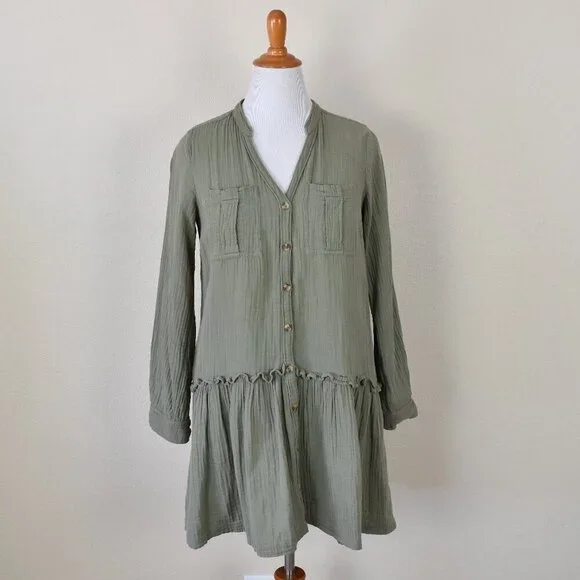 Maeve Katie Textured Gauze Utility Tunic Dress - 6 - Picture 1 of 9